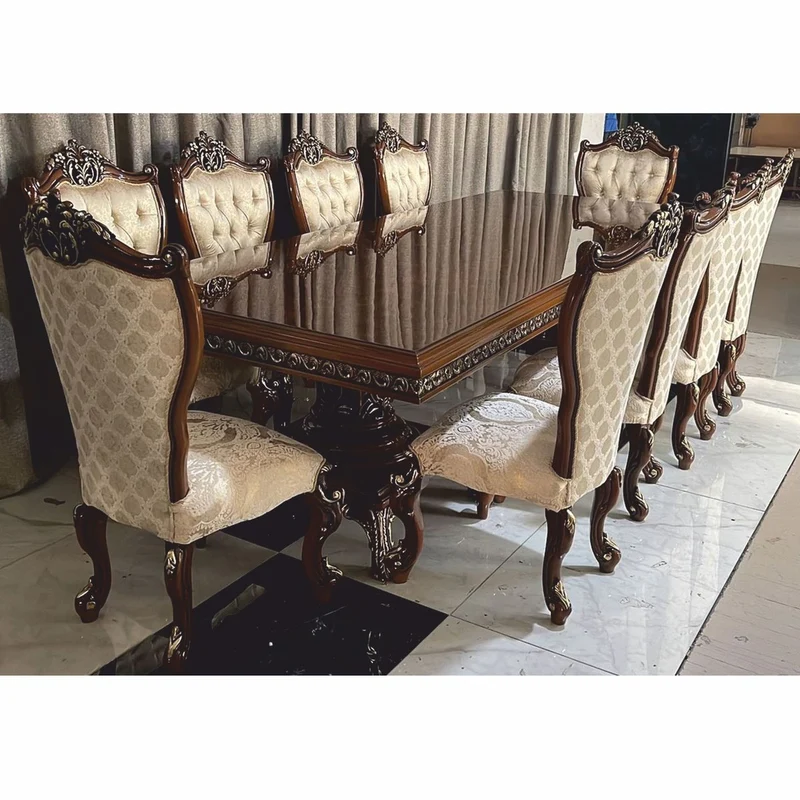 Casa Padrino Luxus Barock Esszimmer Stuhl Gold / Braun / Gold - Barock Möbel