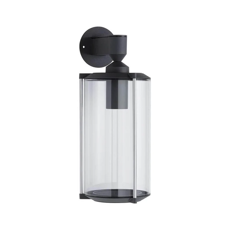 Außenwandleuchte Klassik Ø 16cm Glas Grau