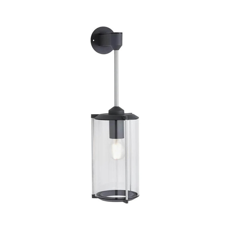 Glas Außenwandleuchte Classic Grau IP44