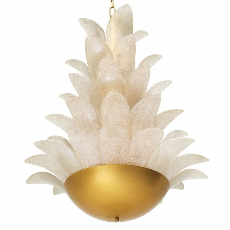 Casa Padrino Luxus Kronleuchter Antik Messing / Hellgrau H. 75,5 cm - Luxus Qualität