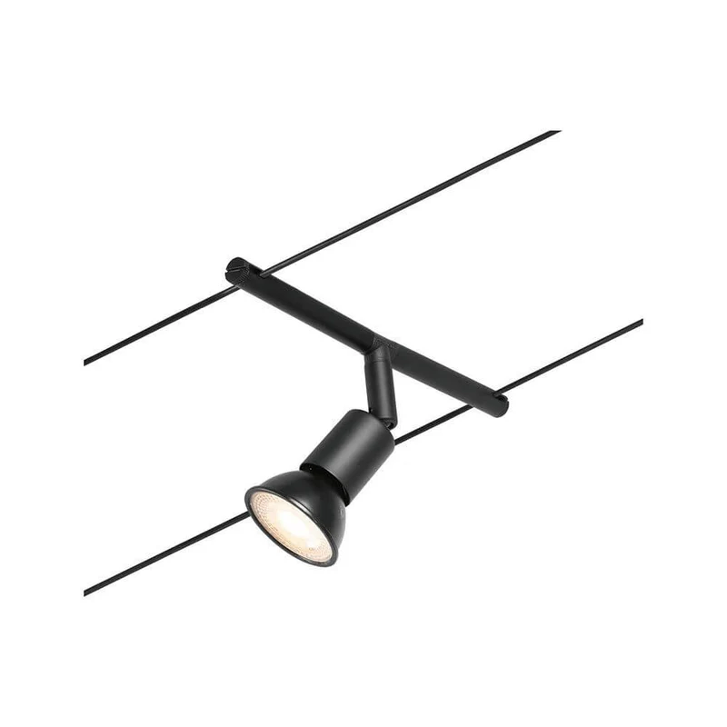 CorDuo Seilsystem Salt Einzelspot Schwarz-Matt, Chrom