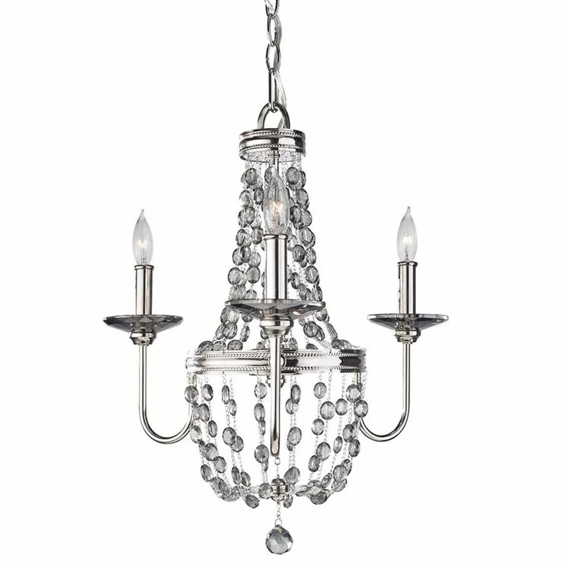 Casa Padrino Barock Kristall Kronleuchter Silber Ø 47 x H. 50,2 cm - Barock Leuchten