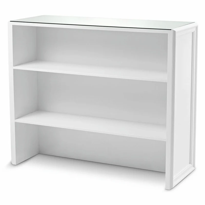 Casa Padrino Luxus Mahagoni Bar Theke mit Glasplatte Weiß 126 cm - Bar Möbel