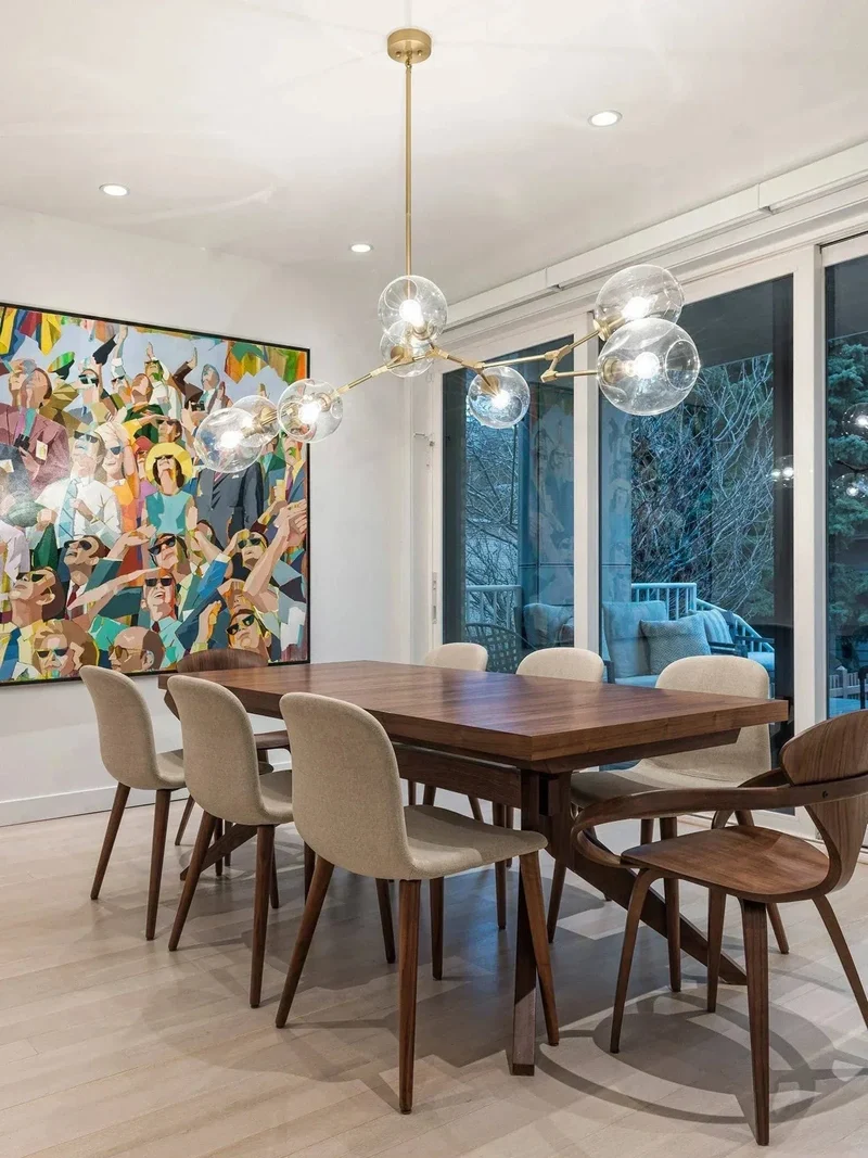 Glazen Kroonluchter met Vertakkingen Messing Zwart Amber Grijs Keuken Eetkamer Dimbaar LED Design Hanglamp | Sansoti