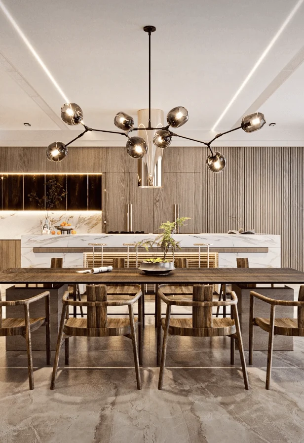 Glazen Kroonluchter met Vertakkingen Messing Zwart Amber Grijs Keuken Eetkamer Dimbaar LED Design Hanglamp | Sansoti
