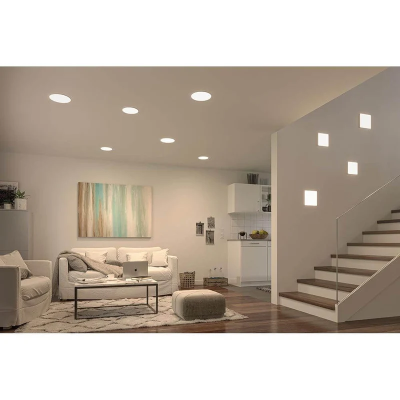 VariFit Veluna LED Einbaupanel mit 3-Stufen-Dimmer Eckig Satiniert