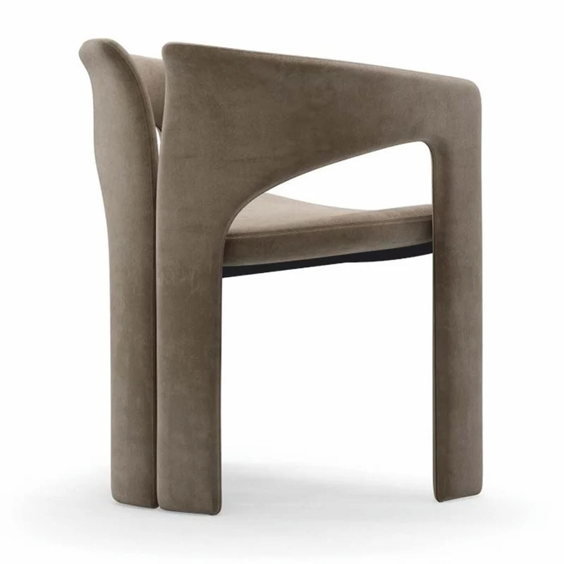 Casa Padrino Luxus Esszimmer Stuhl mit Armlehnen Braun H. 76 cm - Esszimmer Möbel