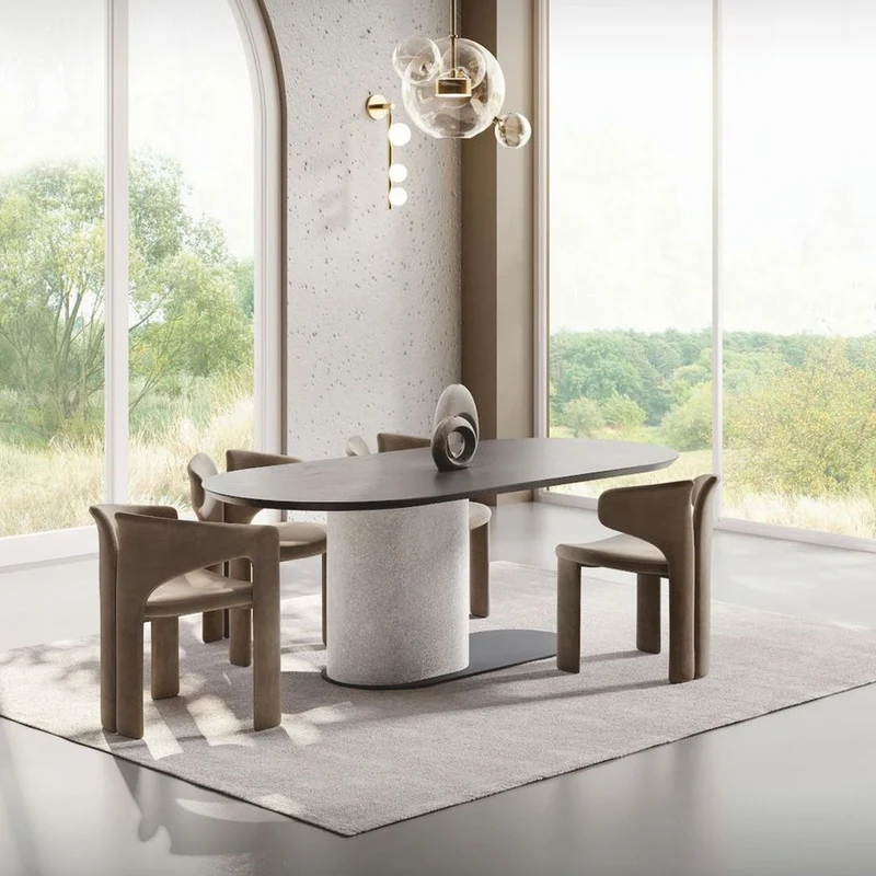 Casa Padrino Luxus Esszimmer Stuhl mit Armlehnen Braun H. 76 cm - Esszimmer Möbel