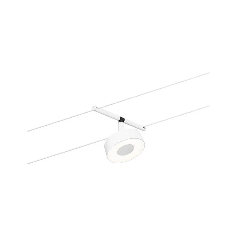 CorDuo LED Seilsystem Circle Einzelspot Weiß-Matt, Chrom