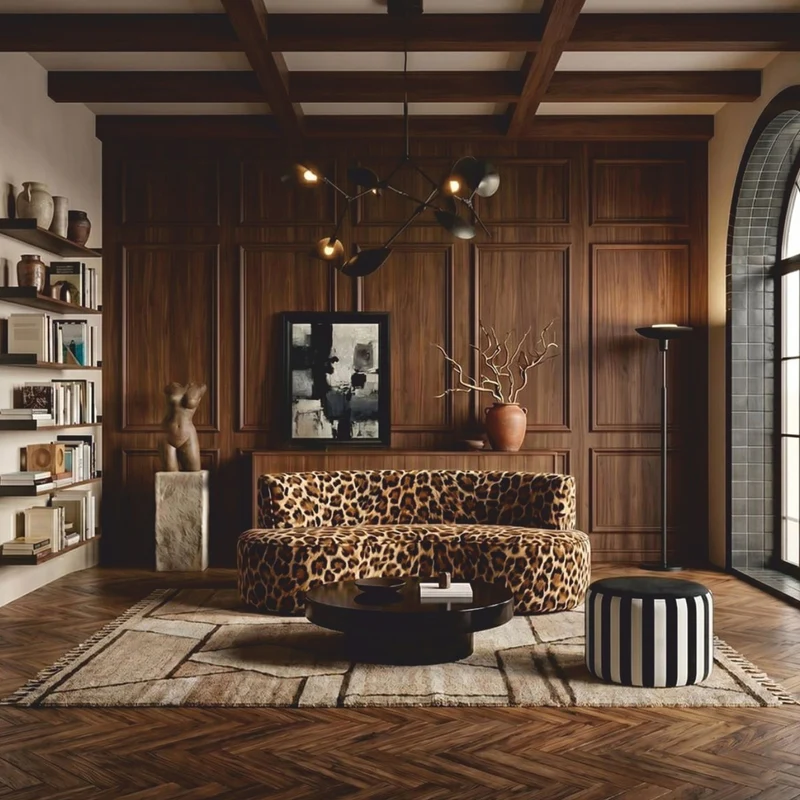 Casa Padrino Luxus Samt Sofa mit Leoparden Design 180 cm - Wohnzimmer & Hotel Möbel