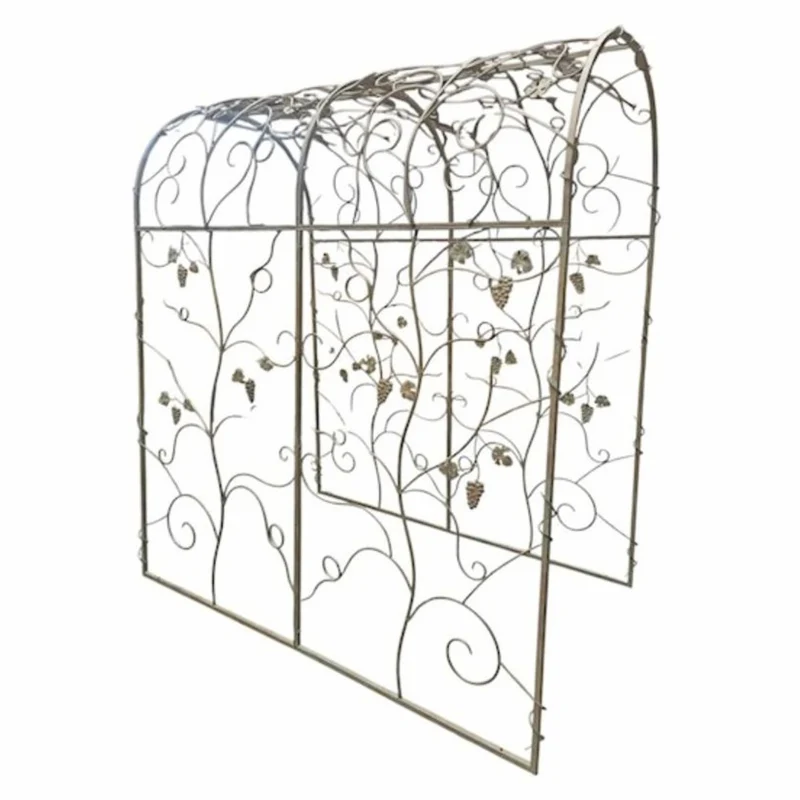 Casa Padrino Jugendstil Metall Rosenbogen Grau 204 x H. 230 cm - Garten Deko