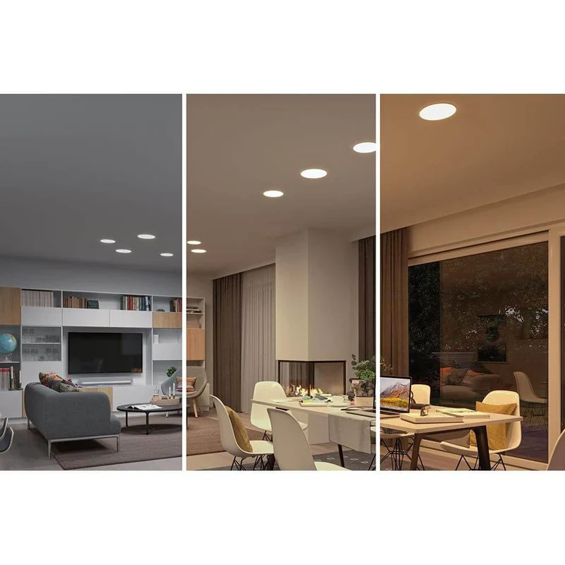 VariFit LED Einbaupanel Veluna Ø 21,5cm Weiß CCT-Switch Klar