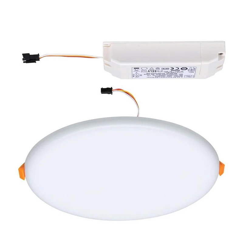 VariFit LED Einbaupanel Veluna Ø 21,5cm Weiß CCT-Switch Klar