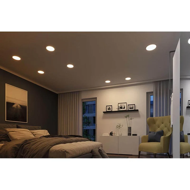VariFit LED Einbaupanel Dim-to-Warm Areo Rund Chrom-Matt