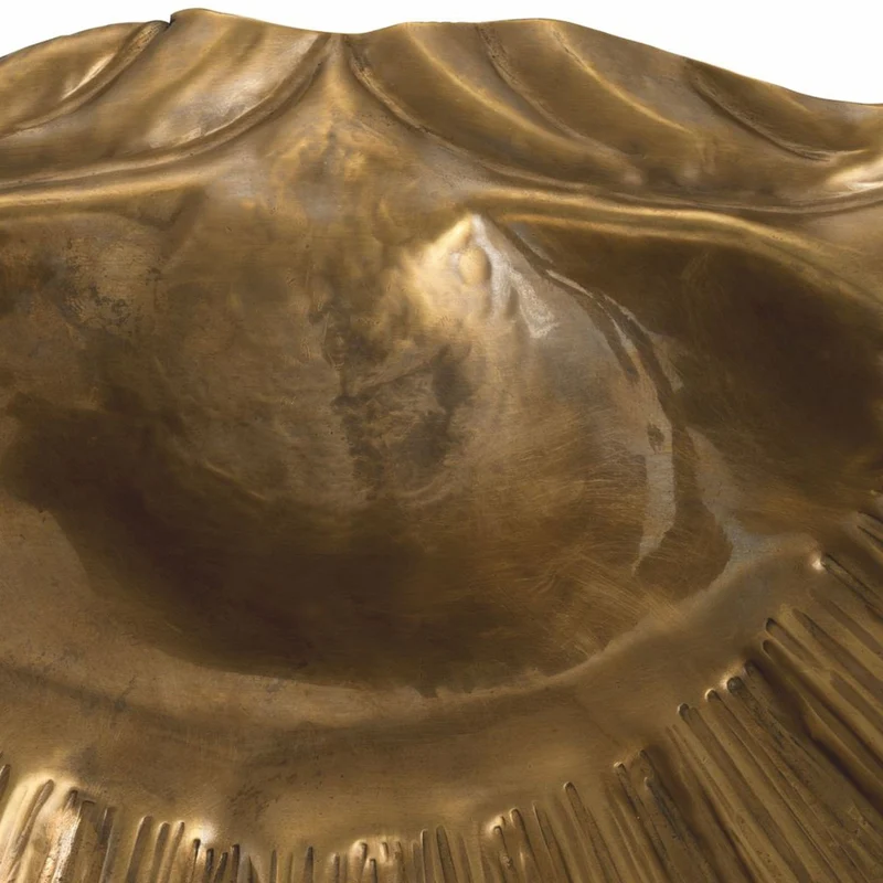 Casa Padrino Luxus Deko Schale in Muschelform Vintage Messing 52,5 cm - Deko Accessoires