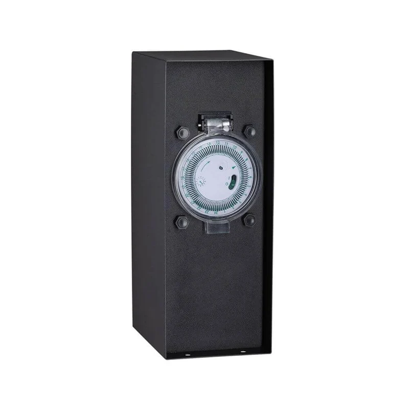 Steckdosensäule Rio Zeitschaltuhr IP44 Schwarz