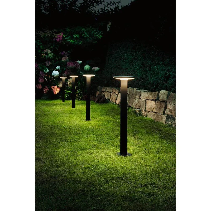 Plug & Shine LED Pollerleuchte Plate Anthrazit