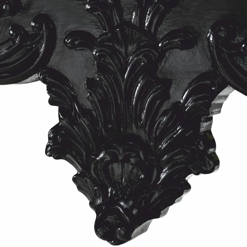 Casa Padrino Luxus Barock Mahagoni Konsole mit Marmorplatte Schwarz 128,5 cm