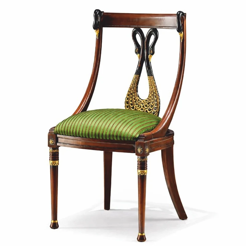 Casa Padrino Luxus Barock Esszimmer Stuhl Grün / Braun H. 98 cm - Made in Italy