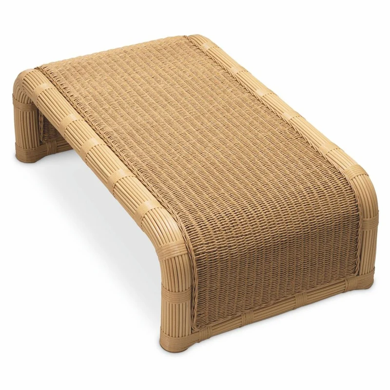 Casa Padrino Luxus Gartentisch Honigfarben 125 cm - Outdoor Garten Couchtisch