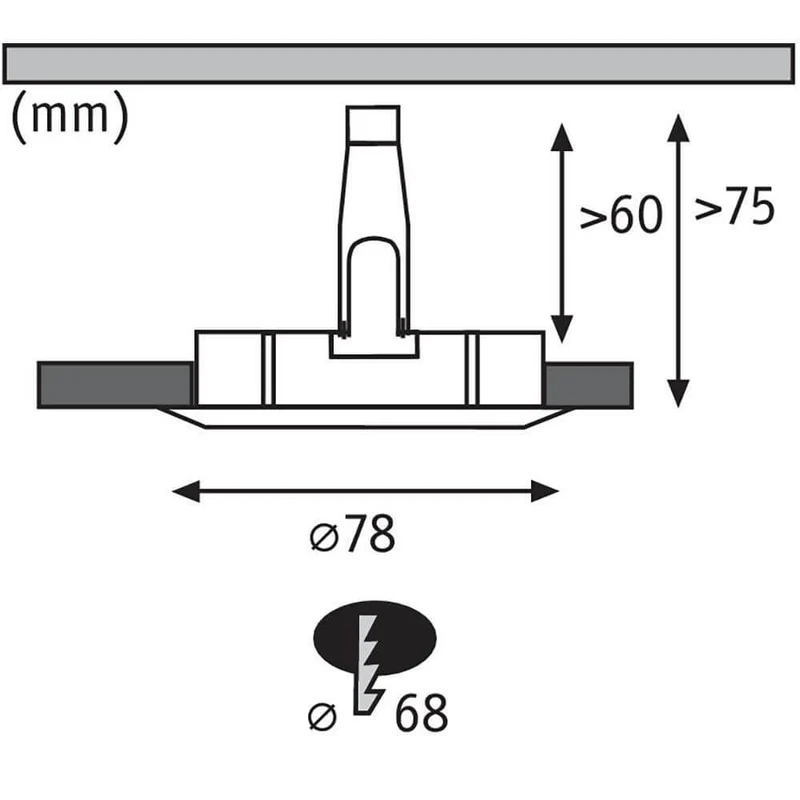 LED Einbauleuchte Nova starr Rund Ø 7,8cm Weiß-Matt