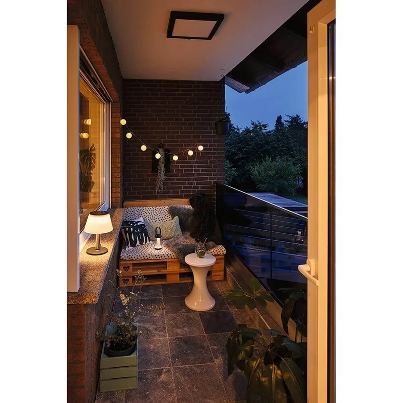 Solar LED Tischleuchte Lillesol Edelstahl mit Stufen-Dimmer