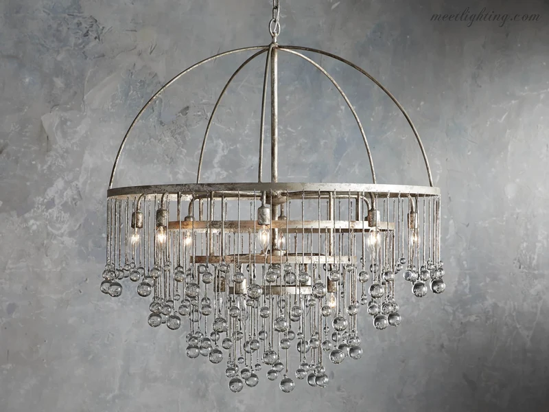 Viertrapskroonluchter met Kristallen 95cm Zwart Brons Messing Zilver Hanglamp Plafondverlichting Woonkamer | Sansoti