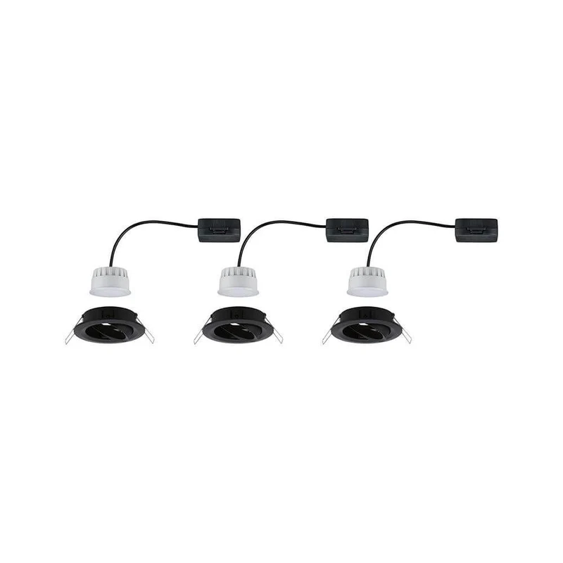 LED Einbauleuchte Nova LED Schwarz mit 3 Stufen-Dimmer