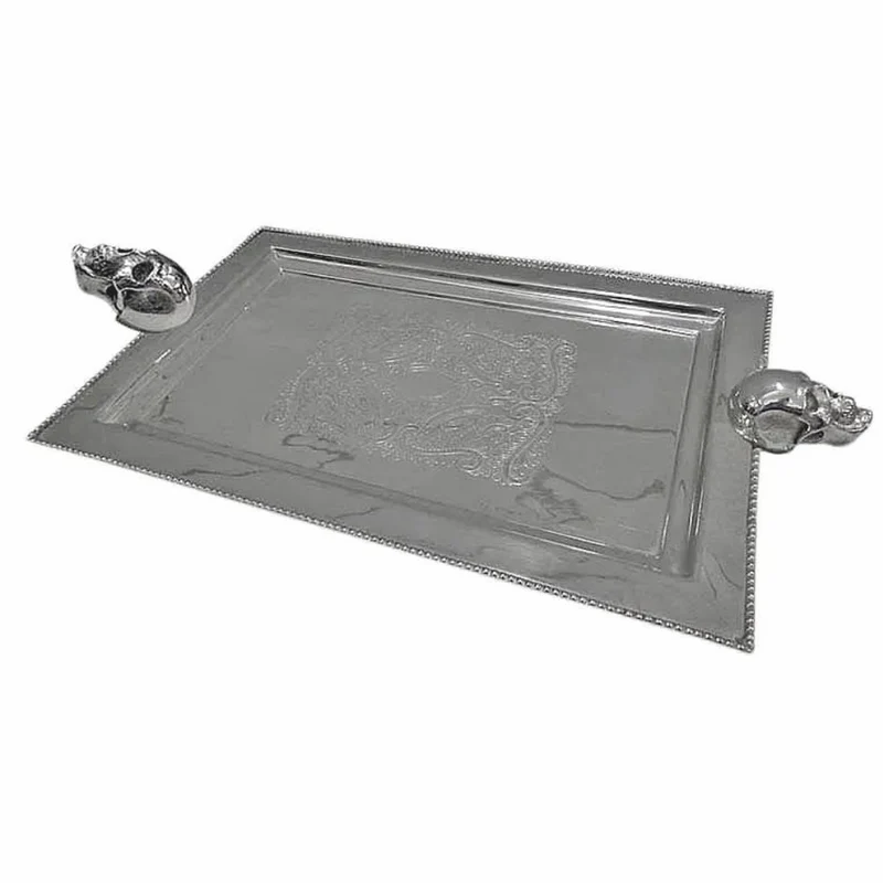 Casa Padrino Metall Serviertablett Silber 37 cm - Gastronomie Accessoires