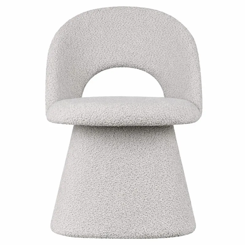 Casa Padrino Luxus Esszimmer Stuhl mit gebogener Rückenlehne Hellgrau H. 79 cm - Esszimmer Möbel
