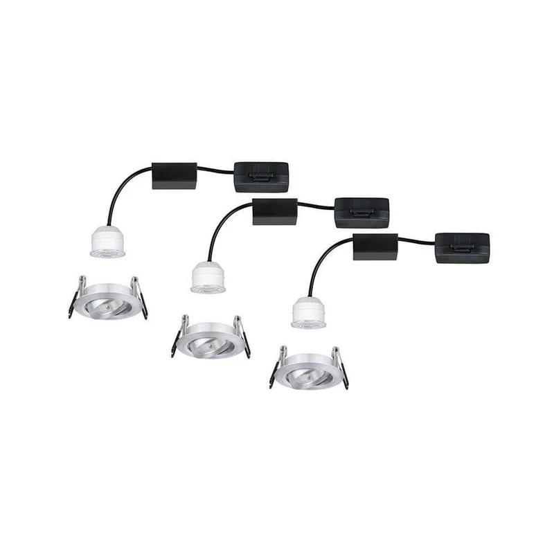 LED Einbauleuchte Nova Mini Plus LED Basis-Set Rund 66mm 15° Alu
