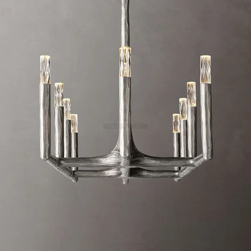 Lineaire Kroonluchter Gesmeed Metaal Glas 137cm 183cm 244cm Messing Brons Tinnen Eethoek Foyer Woonkamer | Sansoti