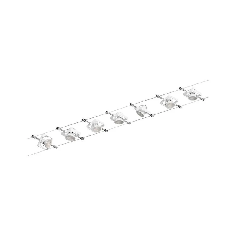 Seilsystem Tech Komplett-Set mit 7 Spots Weiß