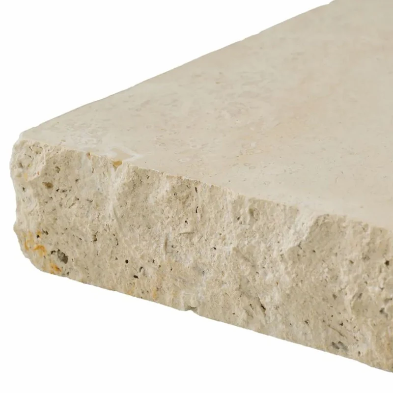 Casa Padrino Luxus Travertin Couchtisch Beige 65,5 cm - Travertin Wohnzimmer Möbel