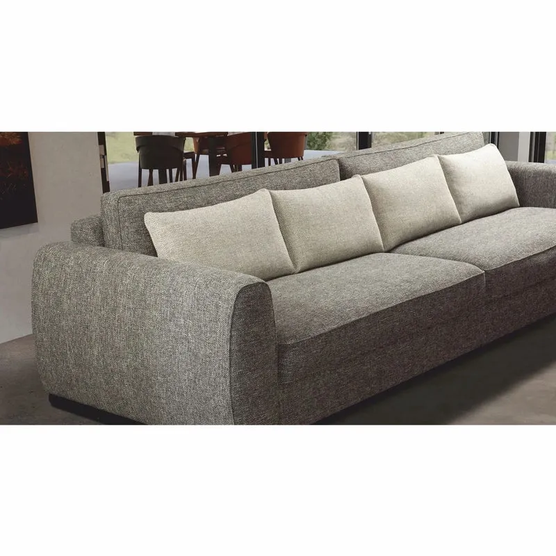Casa Padrino Luxus Sofa Grau / Schwarz 337 cm - Luxus Wohnzimmer & Hotel Möbel