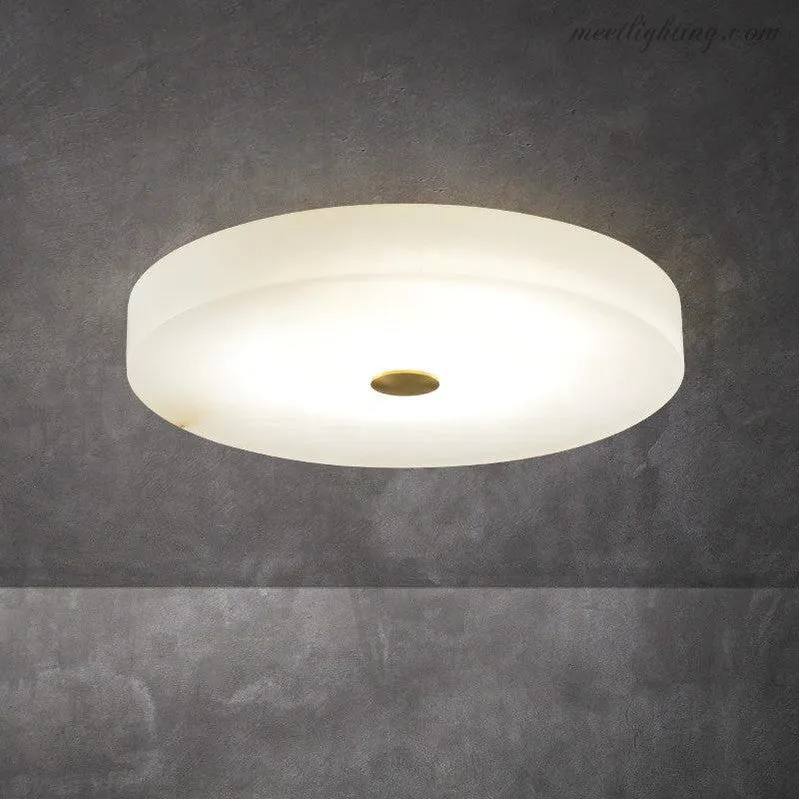 Ronde Plafondlamp Albast LED 30-50cm Warm Licht Scandinavisch Design Woonkamer Slaapkamer Eetkamer Hal | Sansoti