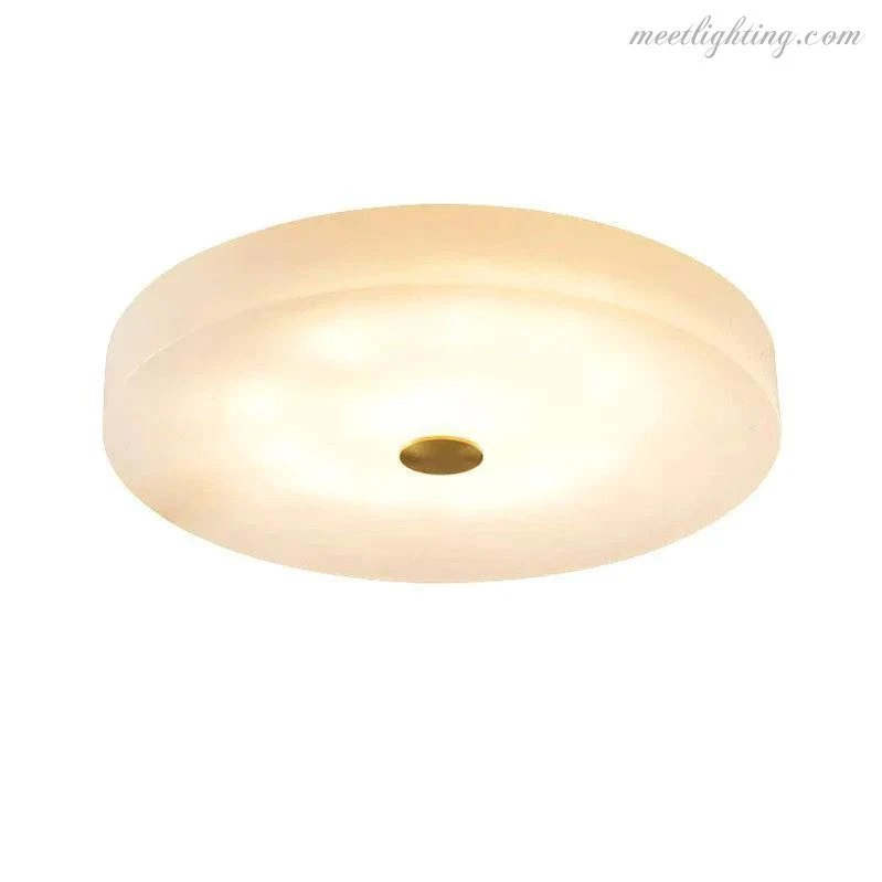 Ronde Plafondlamp Albast LED 30-50cm Warm Licht Scandinavisch Design Woonkamer Slaapkamer Eetkamer Hal | Sansoti