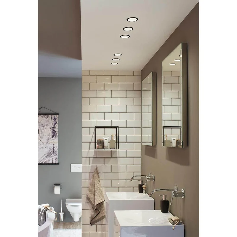 LED Einbauleuchte Cole Basis-Set 8,8cm Schwarz, Silber