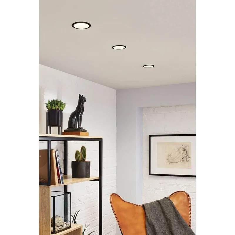 LED Einbauleuchte Cole LED Rund 8,8cm Schwarz, Silber