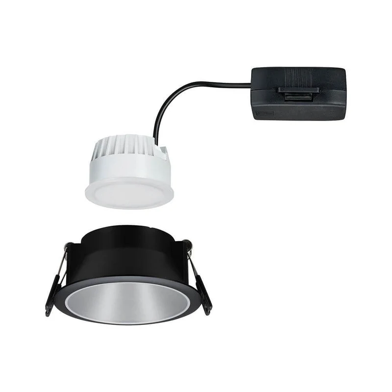 LED Einbauleuchte Cole LED Rund 8,8cm Schwarz, Silber