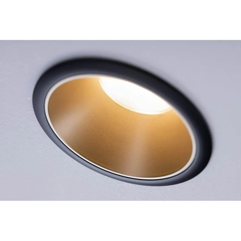 LED Einbauleuchte Cole Schwarz, Gold