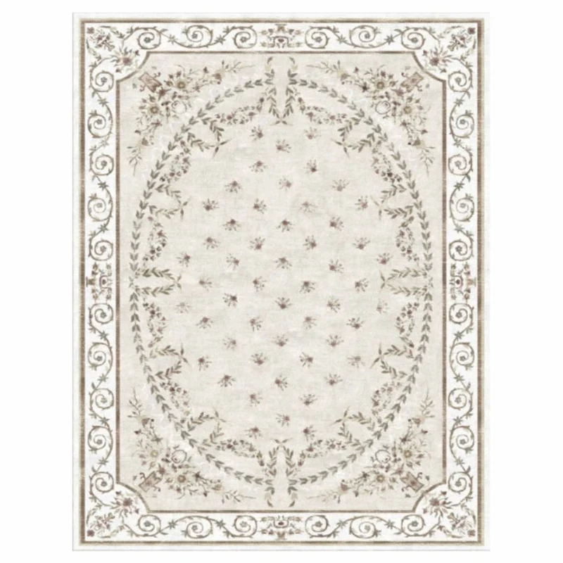 Casa Padrino Luxus Barock Wollteppich Beige - Rechteckiger Wollteppich - Verschiedene Größen