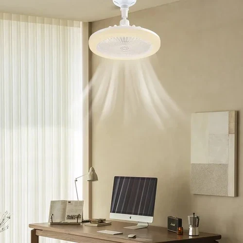 Plafondventilator met LED-verlichting E27 Afstandsbediening Verstelbare Snelheid Energiebesparend Stille Motor | Sansoti