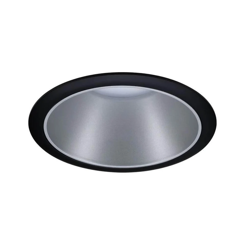 Einbauleuchte Cole Rund 8,8cm Dimmbar Schwarz-Matt, Silber