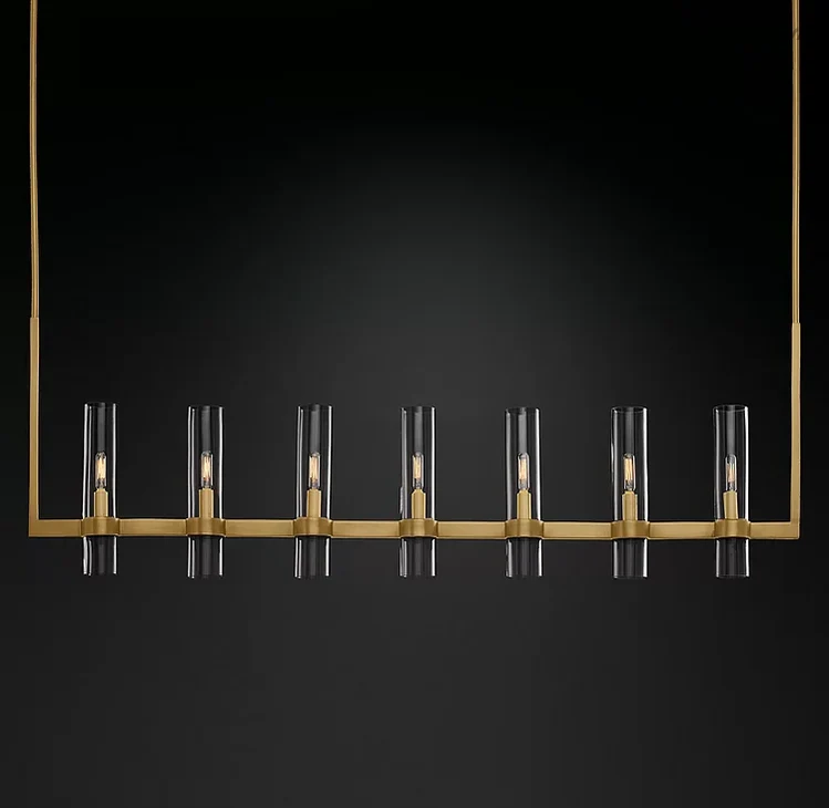 Glazen Hanglamp Modern 7-Lichts 149cm Staal Aluminium Eettafel Woonkamer Dimbaar Verstelbaar Industrieel Design | Sansoti