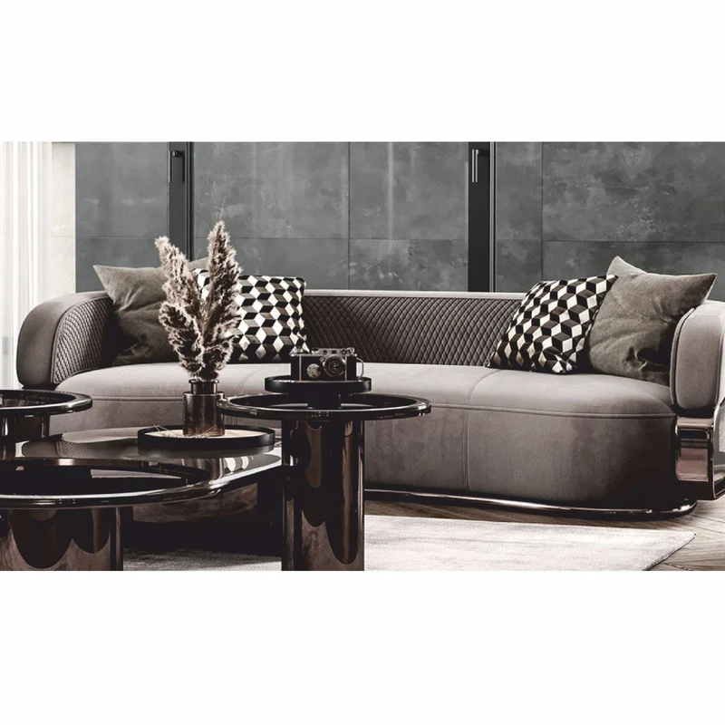 Casa Padrino Luxus Beistelltisch mit Glasplatte Bronze / Grau H. 50 cm - Luxus Möbel