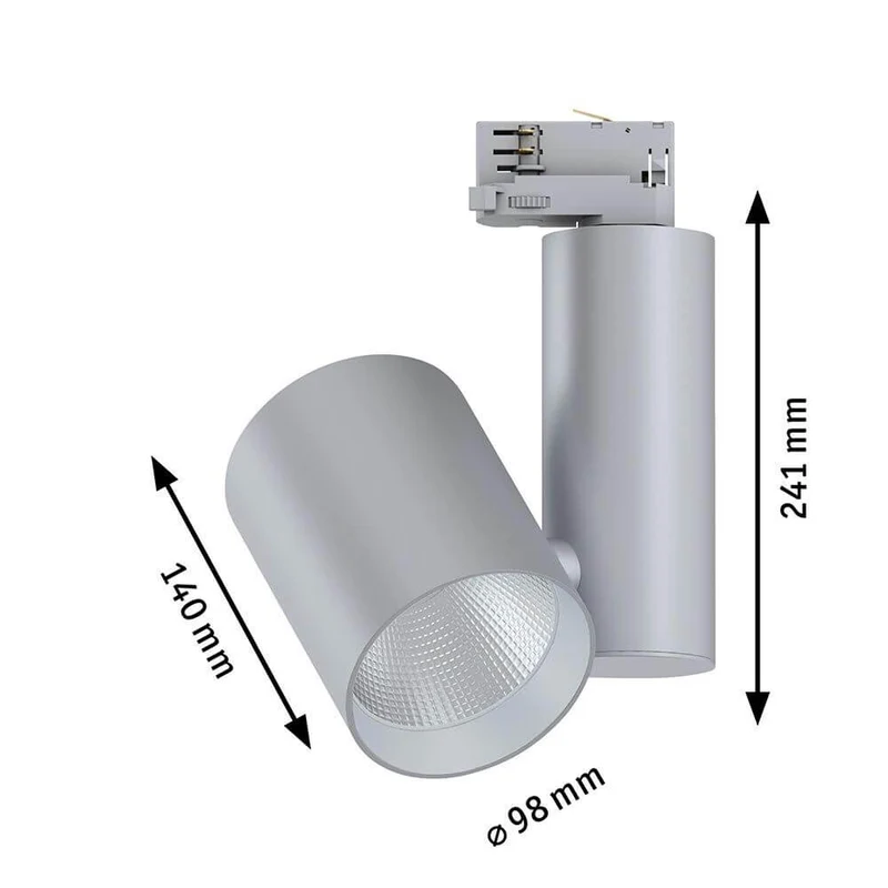 ProRail3 LED Schienenspot Zeuz 15° Dimmbar Silber