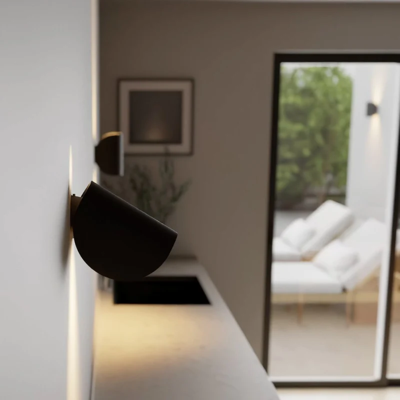 Draaibare LED-wandlamp voor Binnen & Buiten – Verstelbaar Zwart & Wit | Sansoti