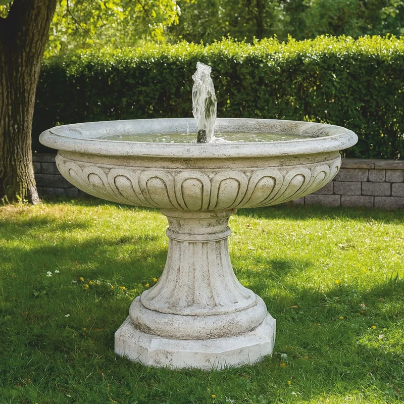 Casa Padrino Barock Springbrunnen Weiß Ø 150 x H. 115 cm - Made in Italy
