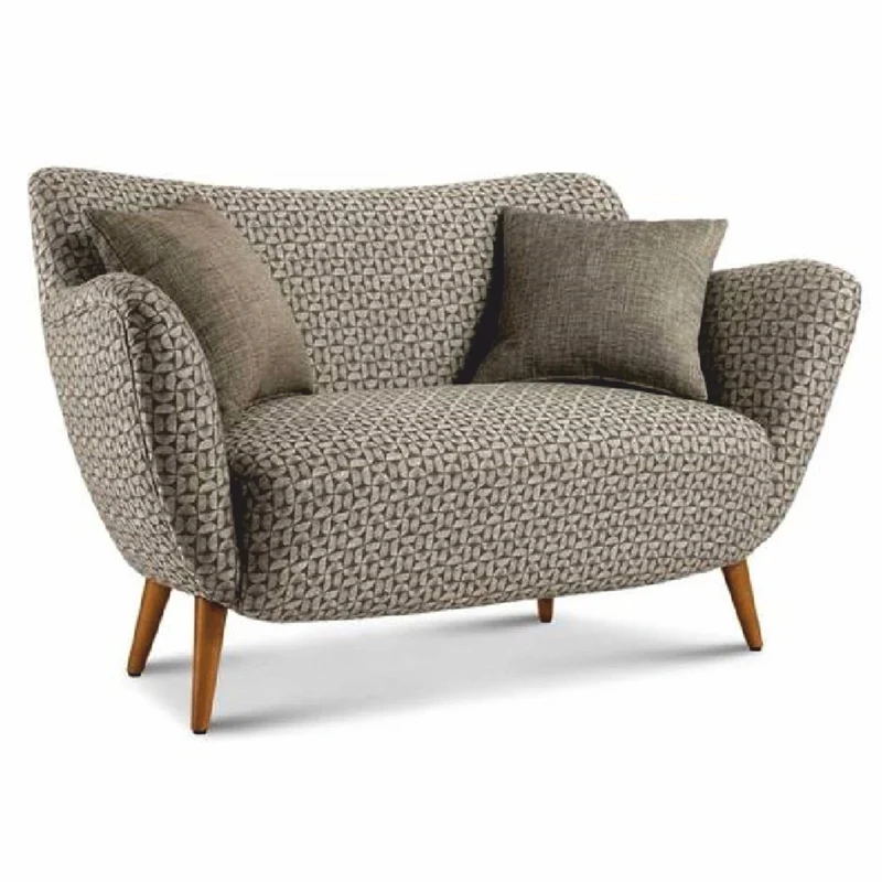 Casa Padrino Luxus 2er Wohnzimmer Sofa Grau / Braun 142 cm - Made in Italy